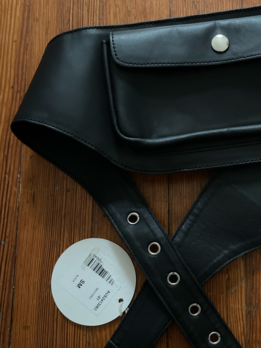 NWT Gimaguas Rino Belt in Black Noir Leather Pouch Pack Holder Accent Layer - Picture 11 of 11